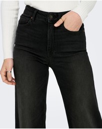 ONLY - Madison Blush High Waisted Stretch Wide Denim Jeans