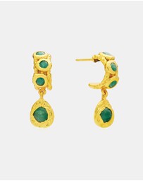Amber Sceats - Alanya Earrings in Green