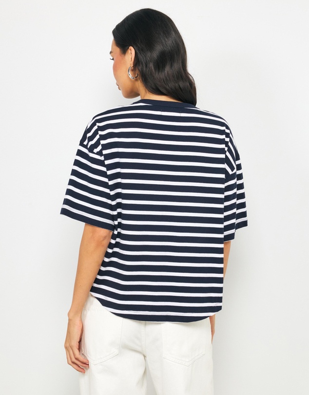 AERE - Layla Stripe Boxy Tee