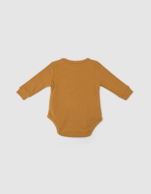 WITH LOVE FOR KIDS - Basics Thick Ribbed Long Sleeve Onesie - Babies