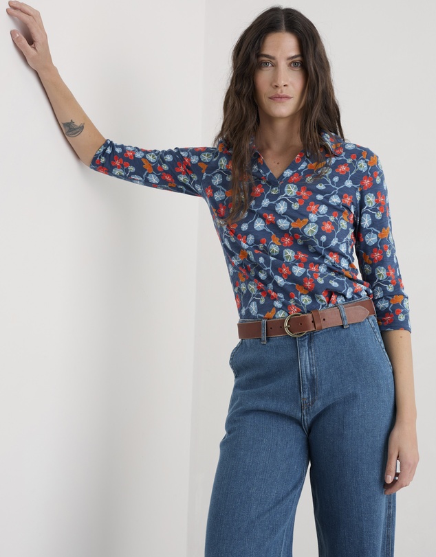 Seasalt - Seasalt Cornwall Blue Wavecrest Shirt