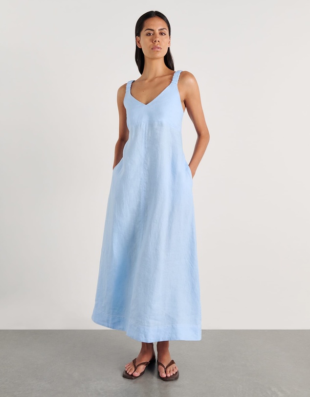 Jag - Sara Linen Midi Dress