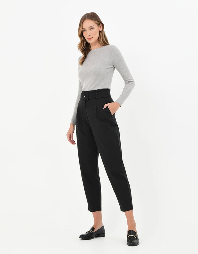 Forcast - Lucille Highwaist Belted Pants