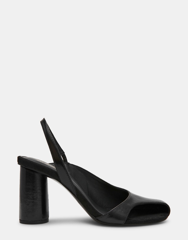 Steve Madden - Janine Black Leather Heels