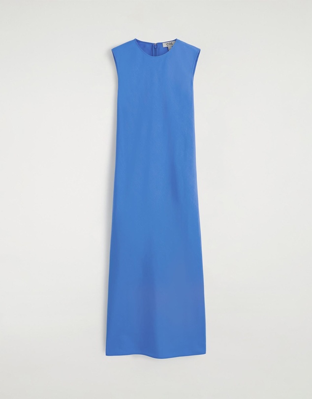 COS - Bias Cut Linen Blend Midi Dress