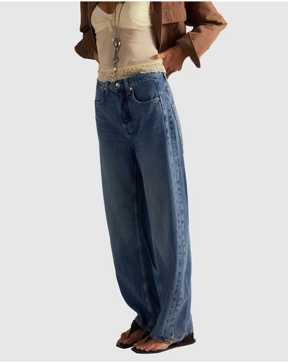 Free People - Truro Baggy Puddle Jeans