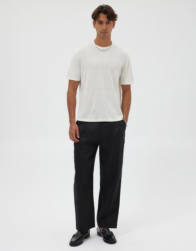 AERE - Linen Blend Knit T-shirt