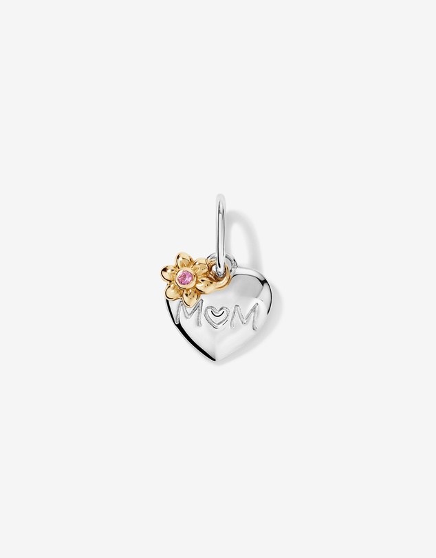Michael Hill - Mother's Day Heart Pendant in Sterling Silver and 10kt Yellow Gold
