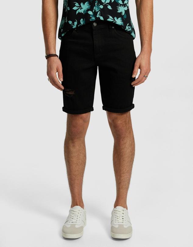 yd. - Christos Ripped Denim Short