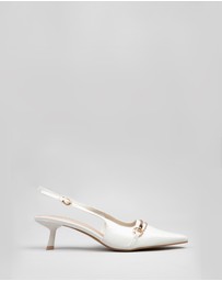 RAID - Alique Shoes with slingback strap in White