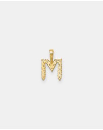 Zoe Olivia - 9K Gold Lab Grown Diamond Initial M Pendant