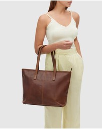 Florence - The Beatrice Matt Brown Leather Tote Work Bag