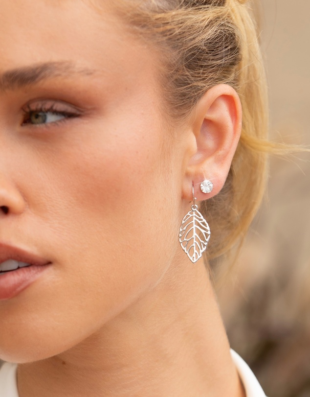 Mestige - Flourish Earrings Set - Silver Plated