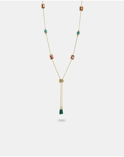 THOMAS SABO - THOMAS SABO Y Necklace with Multi-coloured Stones