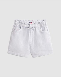 Tommy Jeans - Paperbag Shorts With Linen