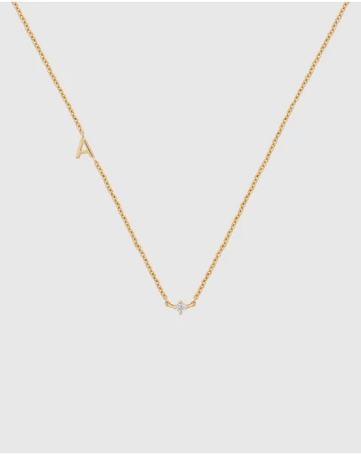 YCL  - Petite Initial Necklace A