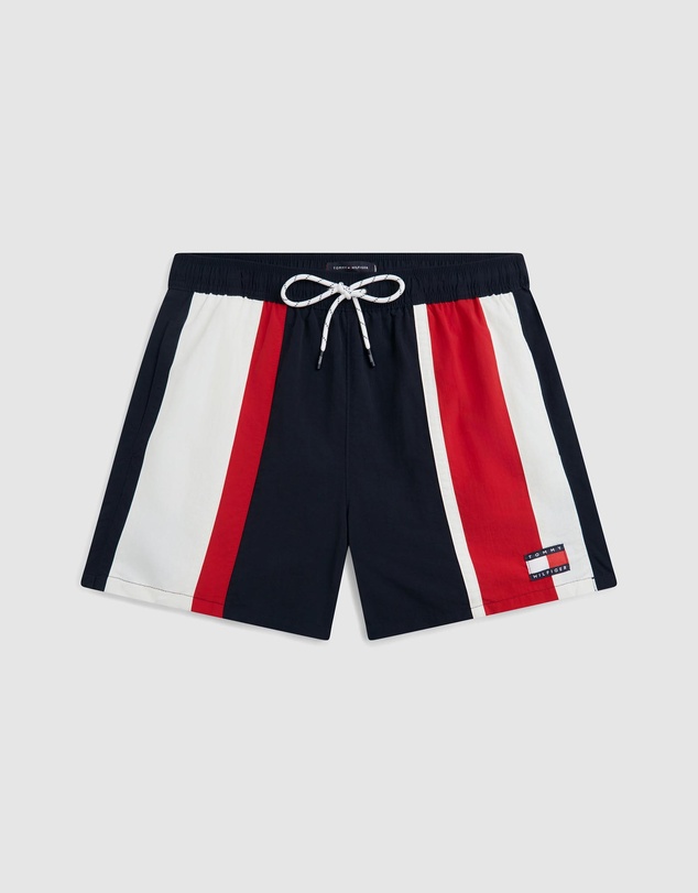 Tommy Hilfiger - Heritage Colour-Blocked Mid Length Swim Shorts