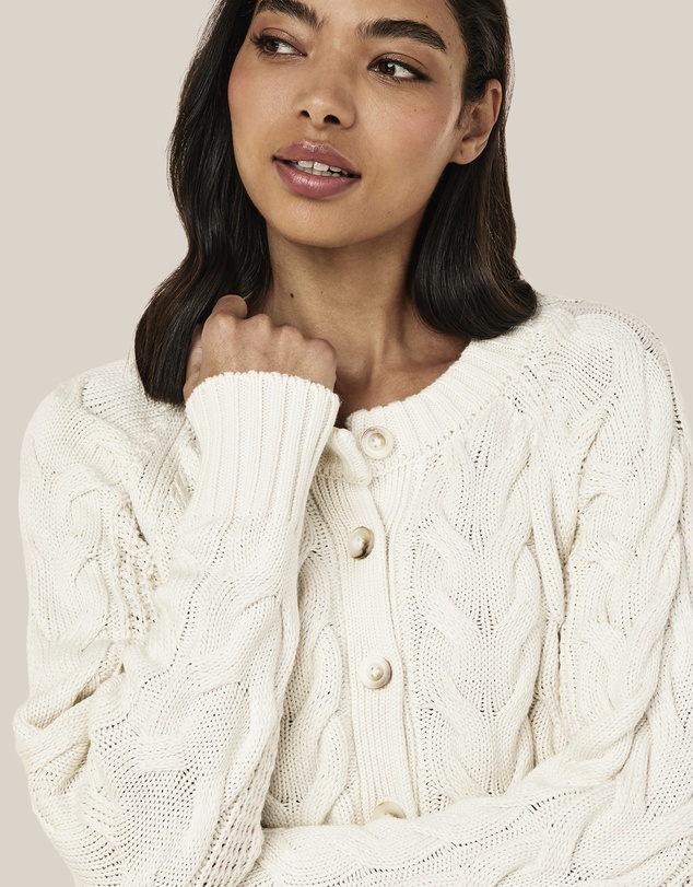 Papinelle - Cosy Cable Cotton Cashmere Cardi