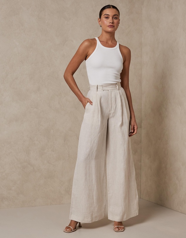 AERE - Linen Wide Leg Pants