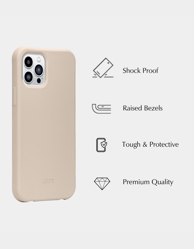 LOUVE COLLECTION - Desert Sand Phone Case + Latte Love Lanyard