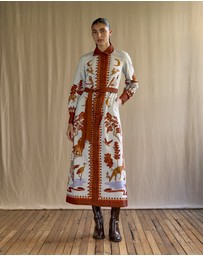 SMWR. by The Somewhere Co - Moon Court Long Sleeve Maxi Shirt Dress