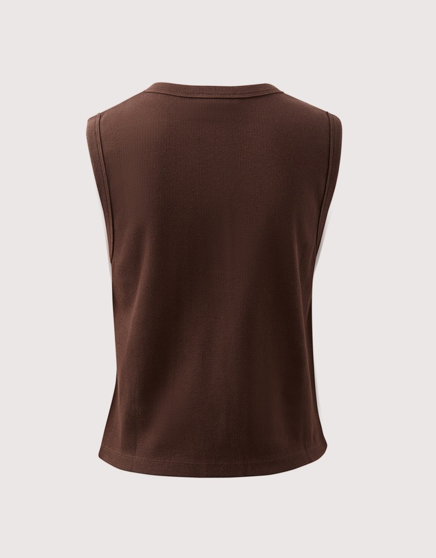 Ceres Life - Lyla Button Through Rib Tank
