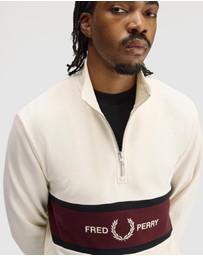 Fred Perry - Embroidered Panel Half Zip Sweatshirt