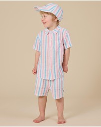 Goldie + Ace - Playtime Stripe Tate Cap - ICONIC EXCLUSIVE - Babies-Kids