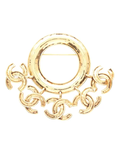 Pre-Loved by Azura Reborn - Pre-Loved Gold Plated Multi CC Round Brooch