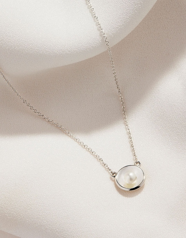 Najo - Capri Silver and Pearl Necklace