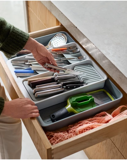 Joseph Joseph - DrawerStore™ Expanding Tiered Cutlery Tray with Knives Organiser