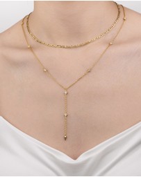 Wanderlust + Co - Arya Lariat Gold Necklace