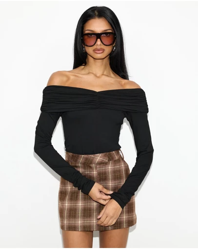 Dazie - Katia Off Shoulder Jersey Top
