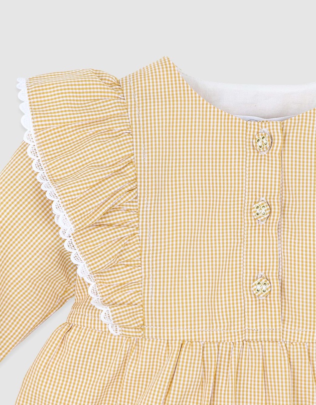 Bebe by Minihaha - Winnie Emb. Gingham Dress