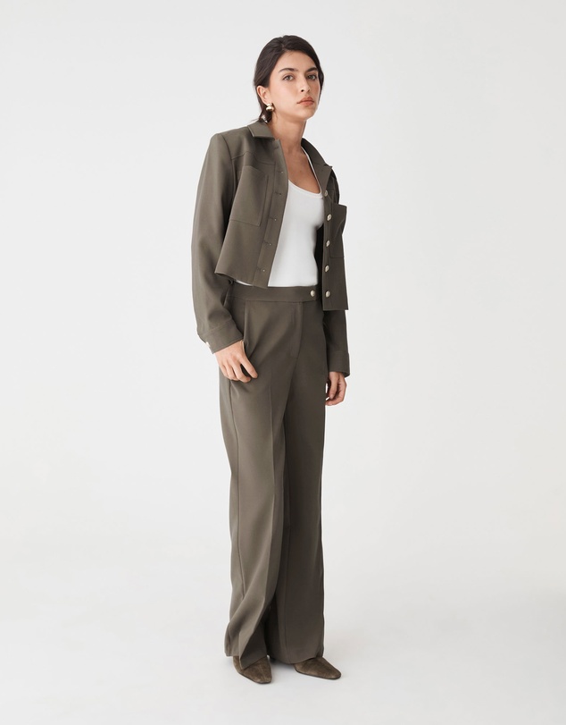 Forcast - Sadie Patch Pocket Crop Jacket