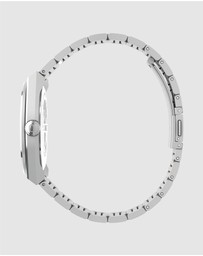 TIMEX - Q Timex® Continental Day and Date 39mm Stainless Steel Bracelet Watch