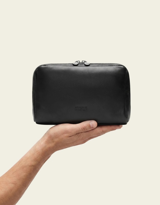 Republic of Florence - Primo Matt Black Toiletry Bag