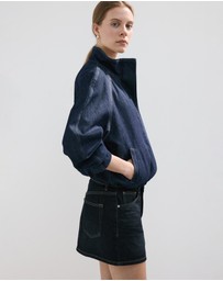 M.N.G - Low-Rise Denim Mini Skirt