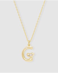 Wanderlust + Co - Alphabet Bubble Pendant Necklace - Letter G