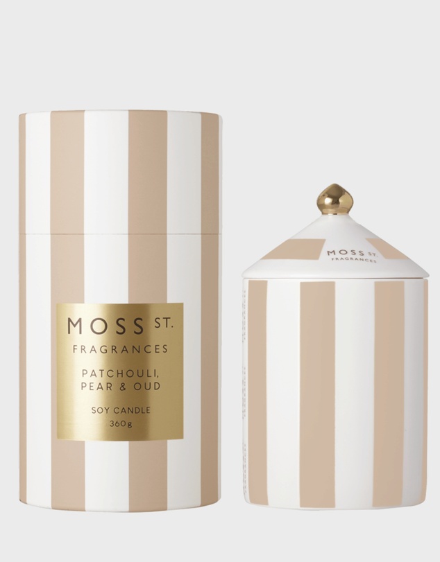 Moss St Fragrances - Patchouli, Pear & Oud Ceramic Candle 360g