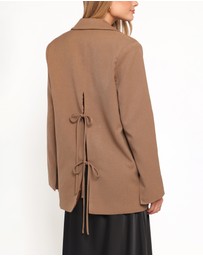 Petal & Pup - Tove Tie Back Blazer - Tan