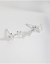 Lovisa - Sterling Silver Cubic Zirconia Star Crawler Earrings