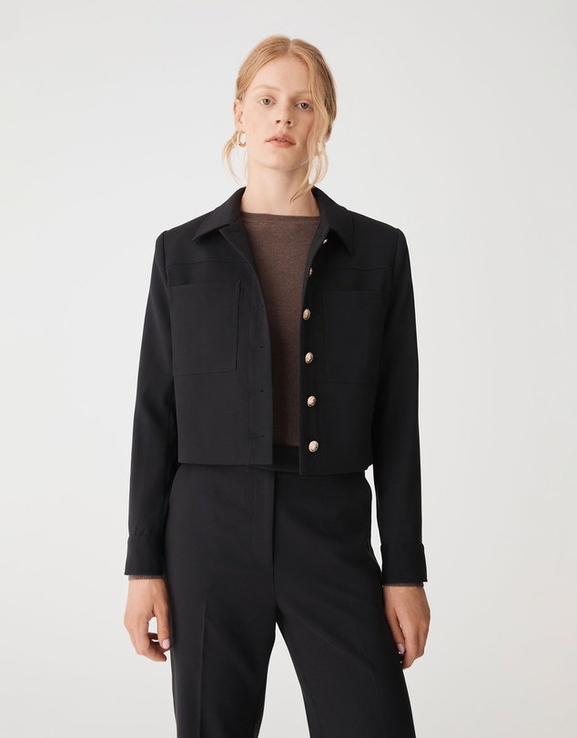 Forcast - Sadie Patch Pocket Crop Jacket