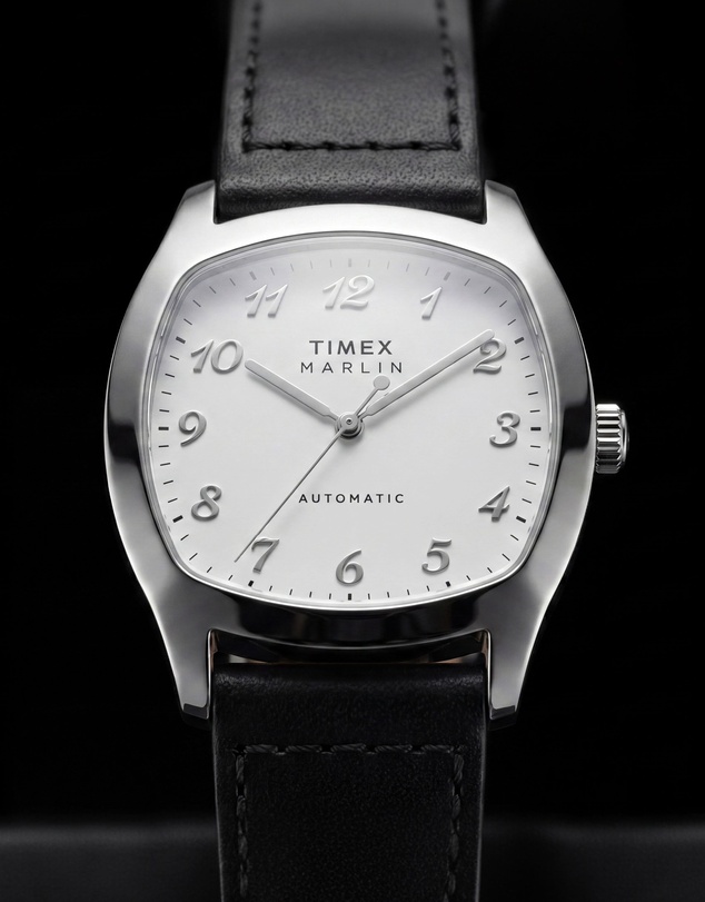 TIMEX - Marlin® Chatham Automatic 36mm Black Leather Strap Watch
