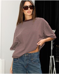 Dazie - Serve Stripe T-Shirt