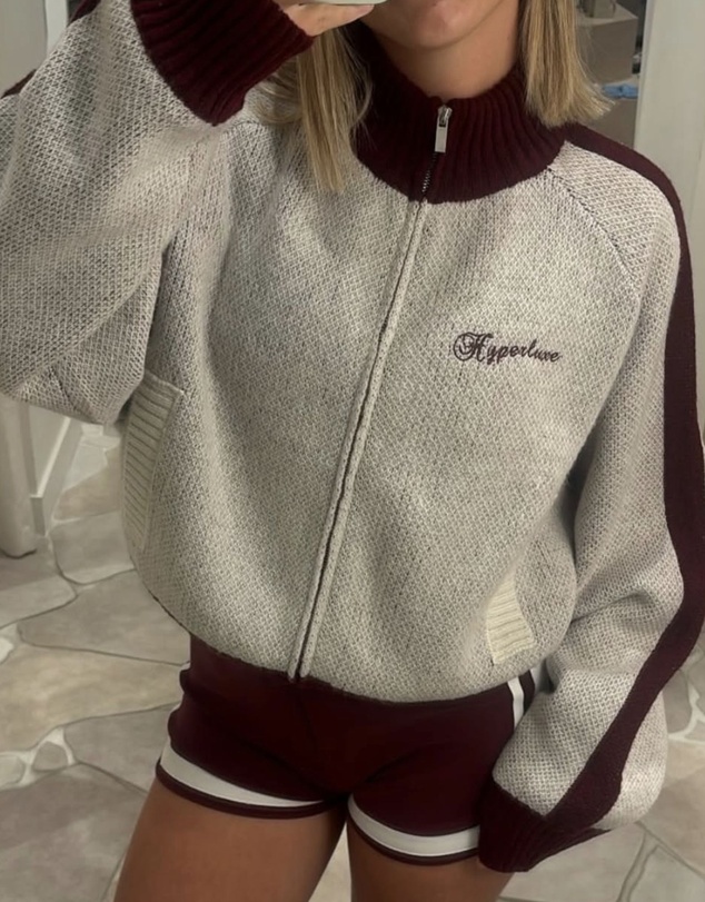 HyperLuxe The Label - Knit Track Jacket