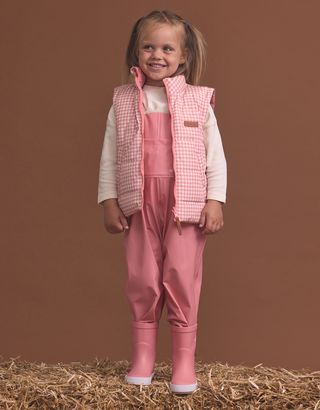 Crywolf - REVERSIBLE ECO-VEST Rose Gingham
