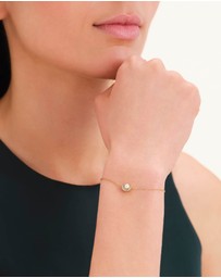 Rosefield - Modern Pearl Circle Gold-Tone Bracelet