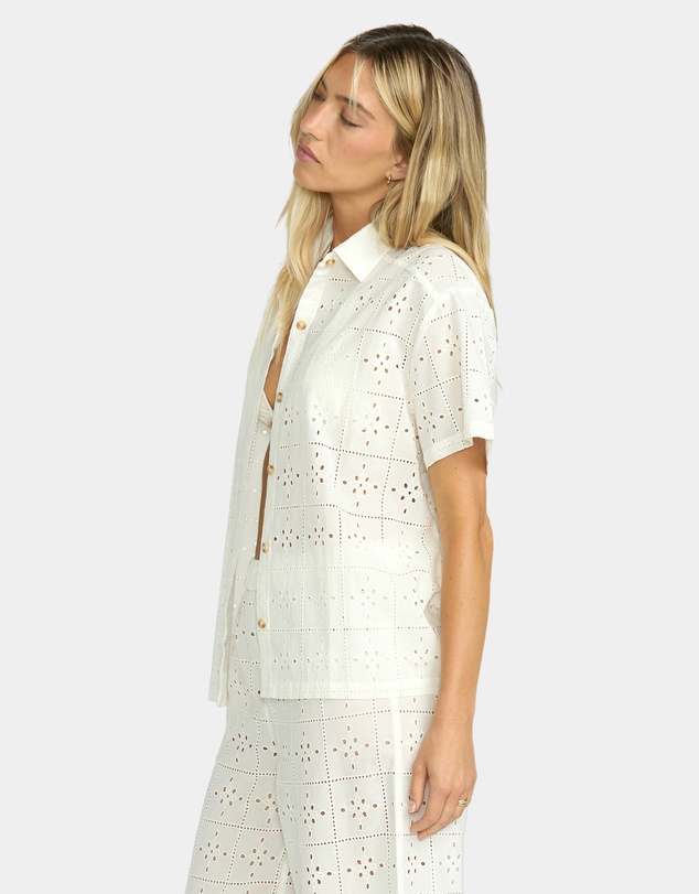 Billabong - Womens Eyelet Crush Cover Up Shirt