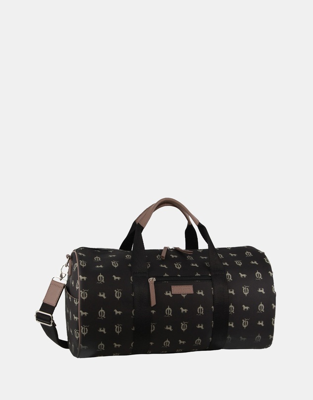 Pierre Cardin - Pierre Cardin Canvas Print/Leather Trim Art Design Duffle Bag